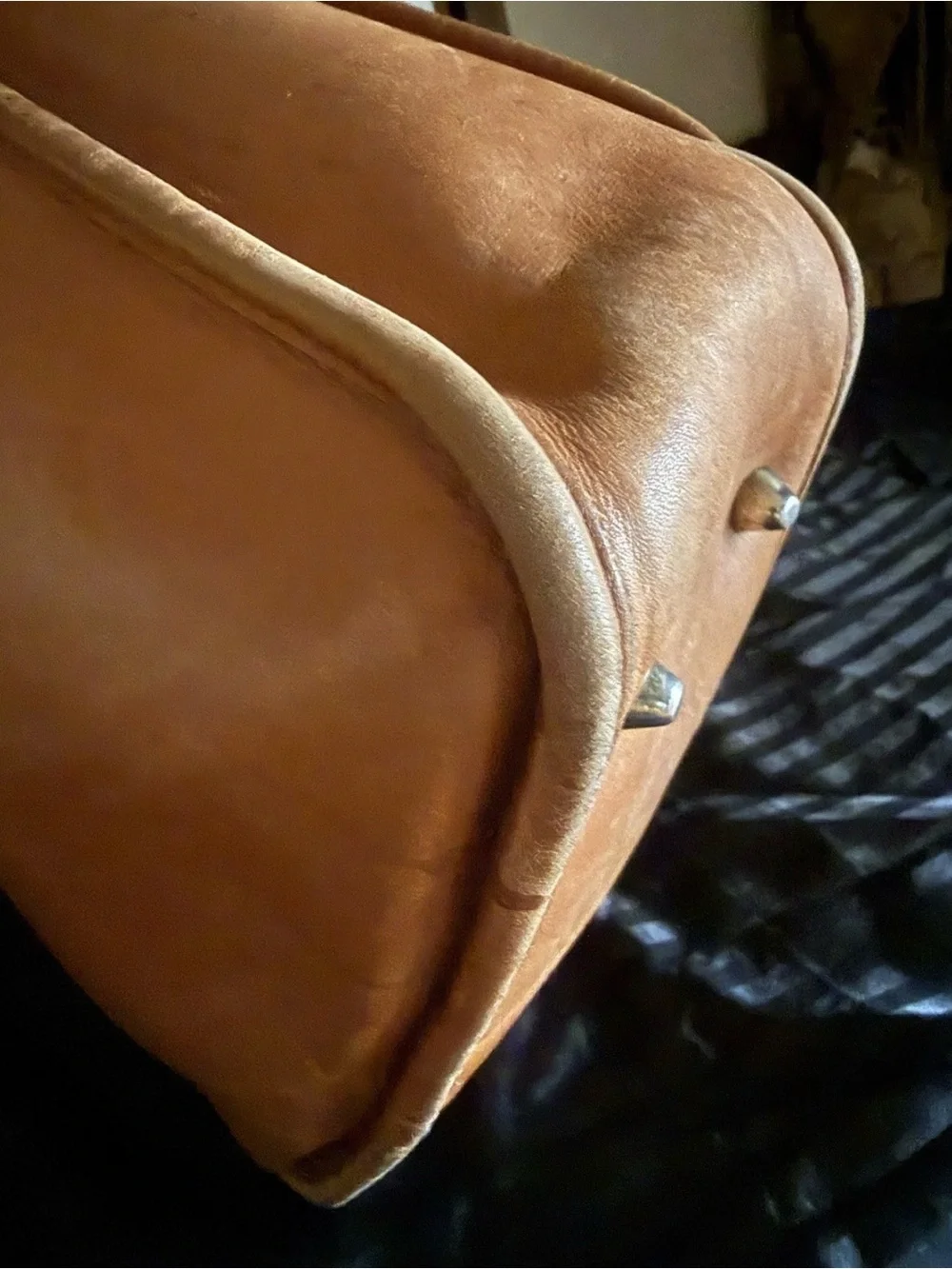 Coach Tan Leather Turn-Lock Crossbody Bag